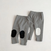 2023. gada pavasara rudens, mazuļu svītraini legingi, zēni, meitenes, ikdienišķas šauras bikses korejiešu, vienkāršas raibās bikses bērniem, kokvilnas elastīgās bikses