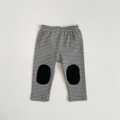 2023. gada pavasara rudens, mazuļu svītraini legingi, zēni, meitenes, ikdienišķas šauras bikses korejiešu, vienkāršas raibās bikses bērniem, kokvilnas elastīgās bikses