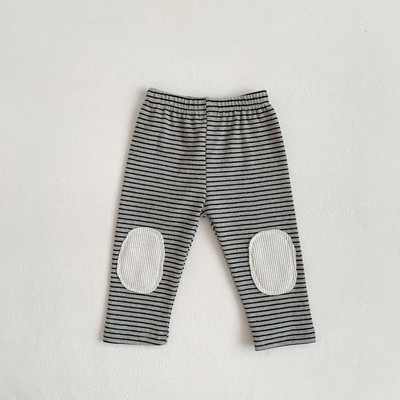 2023. gada pavasara rudens, mazuļu svītraini legingi, zēni, meitenes, ikdienišķas šauras bikses korejiešu, vienkāršas raibās bikses bērniem, kokvilnas elastīgās bikses