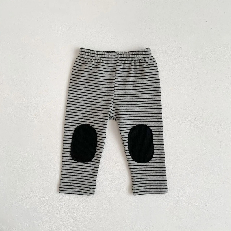 2023. gada pavasara rudens, mazuļu svītraini legingi, zēni, meitenes, ikdienišķas šauras bikses korejiešu, vienkāršas raibās bikses bērniem, kokvilnas elastīgās bikses