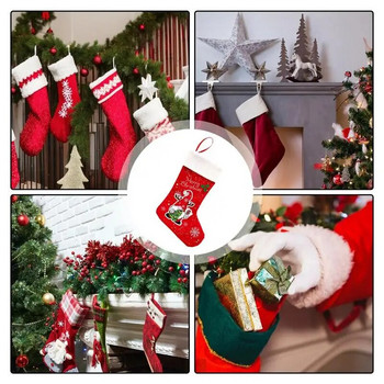 Коледни чорапи Подаръчна торбичка Бонбони Дядо Коледа Подарък Чорапи Камина Висящи чорапи Дядо Коледа Шведски гном Коледни чорапи за деца