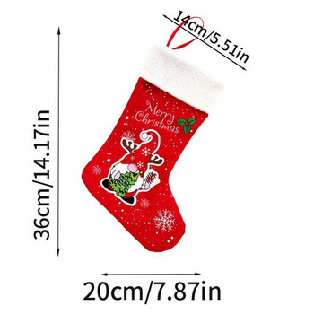 Коледни чорапи Подаръчна торбичка Бонбони Дядо Коледа Подарък Чорапи Камина Висящи чорапи Дядо Коледа Шведски гном Коледни чорапи за деца