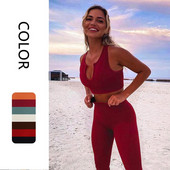 Zökkenőmentes jóga edzőtermi szett Sport edzésruhák női 2db sportruházat fitneszruha Szexi sportmelltartó és leggings női tréningruha