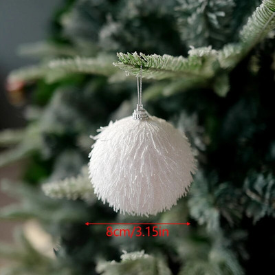 Božićna kuglica Dekoracija Bijela pjenasta kuglica Viseći ukras Ukrasi za božićno drvce za uređenje kućne zabave DIY rukotvorine Poklon