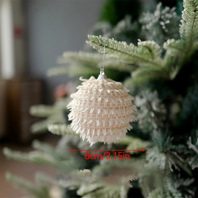 Božićna kuglica Dekoracija Bijela pjenasta kuglica Viseći ukras Ukrasi za božićno drvce za uređenje kućne zabave DIY rukotvorine Poklon