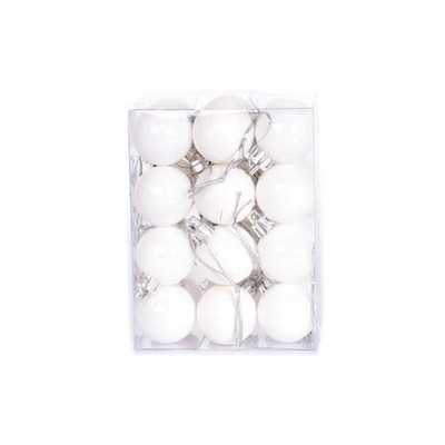 Jauns 24 x plastmasas baubļu bumbiņu Ziemassvētku eglītes piekaramie kuloni Ornamenta apaļš kulons