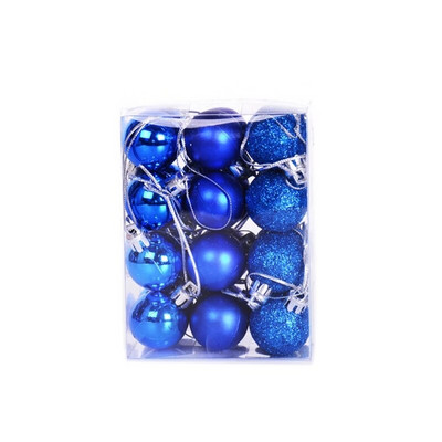 Jauns 24 x plastmasas baubļu bumbiņu Ziemassvētku eglītes piekaramie kuloni Ornamenta apaļš kulons
