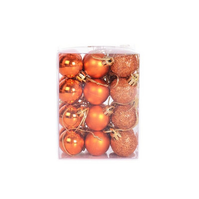 Jauns 24 x plastmasas baubļu bumbiņu Ziemassvētku eglītes piekaramie kuloni Ornamenta apaļš kulons