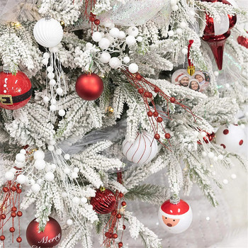 Червени бели коледни топки Украси за коледна елха 12 бр Коледни топки Коледни орнаменти Комплект за коледна елха Начало