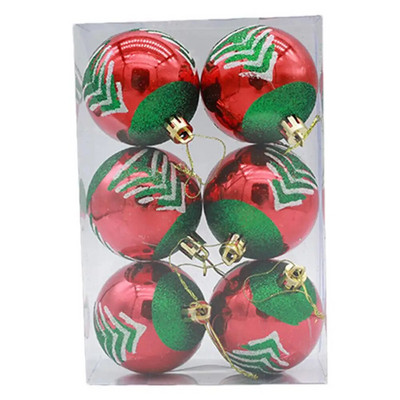 Κόκκινες λευκές χριστουγεννιάτικες μπάλες Διακοσμήσεις χριστουγεννιάτικων δέντρων 12τμχ Χριστουγεννιάτικες μπάλες Χριστουγεννιάτικα στολίδια Σετ για Χριστουγεννιάτικο Δέντρο Σπίτι
