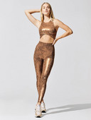 SVOKOR Snake Bronzing Αθλητική Γυναικεία Στολή 2 ΤΕΜ. Γυαλιστερό σετ γιόγκα με μαξιλαράκι στήθους Σέξι κολάν γυμναστικής φόρμα γυμναστικής