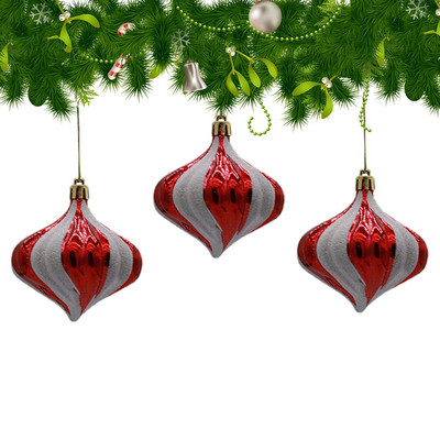 Χριστουγεννιάτικα στολίδια χριστουγεννιάτικου δέντρου Διακοσμήσεις μπάλας χριστουγεννιάτικου δέντρου Σχέδιο κρεμμυδιού μπάλας Χριστουγεννιάτικη μπάλα κρεμαστό στολίδια για