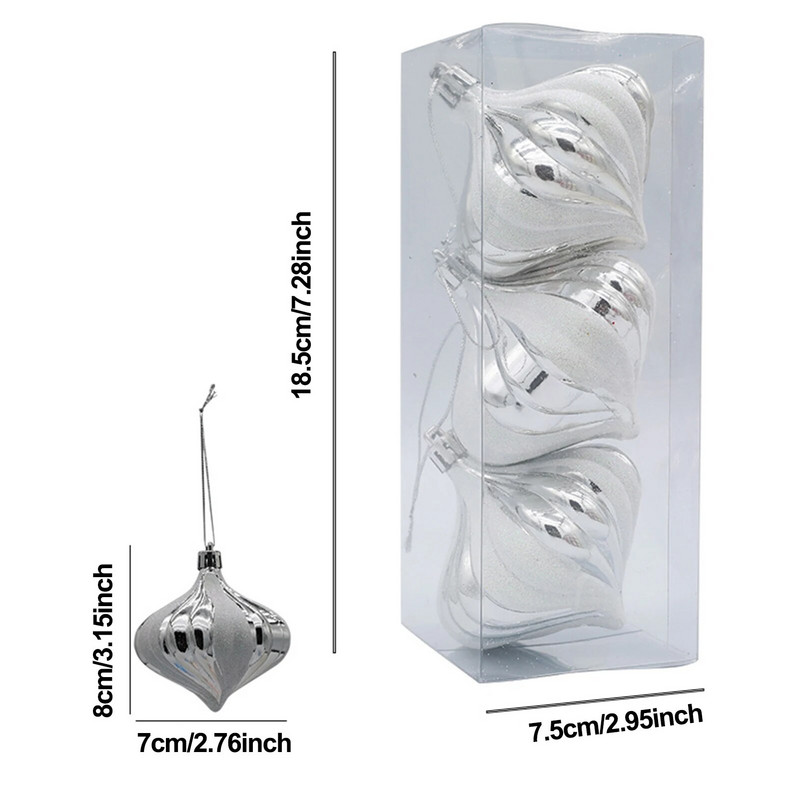 Χριστουγεννιάτικα στολίδια χριστουγεννιάτικου δέντρου Διακοσμήσεις μπάλας χριστουγεννιάτικου δέντρου Σχέδιο κρεμμυδιού μπάλας Χριστουγεννιάτικη μπάλα κρεμαστό στολίδια για