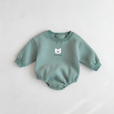 Κορεάτικη φόρμα για νεογέννητα Βρεφικά μπλουζάκια για κορίτσια Rompers Χειμερινά βρεφικά ρούχα για αγόρια Bear Fleece Ζεστά μακρυμάνικα φορμάκια