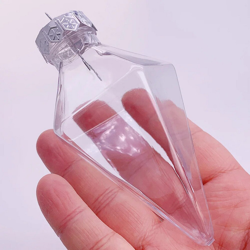 Προώθηση - 6 τεμάχια x DIY Αθραυστική Διαφανής Χριστουγεννιάτικη Διακόσμηση Σπιτιού Στολίδι Μπαλίτσα 115*60mm Πλαστικό Διαμάντι