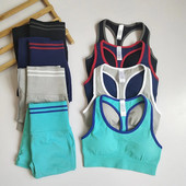 Bešavni sportski set Ženski 4 boje 2-dijelni kratki top grudnjak Kratke hlače Joga Sportsko odijelo Odjeća za trčanje Odjeća za fitness Komplet za teretanu