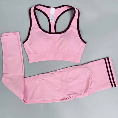 Bešavni sportski set Ženski 4 boje 2-dijelni kratki top grudnjak Kratke hlače Joga Sportsko odijelo Odjeća za trčanje Odjeća za fitness Komplet za teretanu