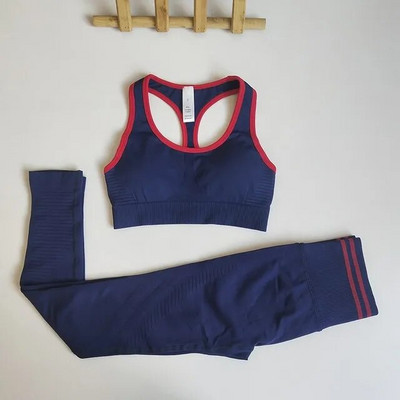 Bešavni sportski set Ženski 4 boje 2-dijelni kratki top grudnjak Kratke hlače Joga Sportsko odijelo Odjeća za trčanje Odjeća za fitness Komplet za teretanu