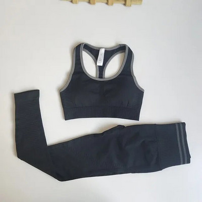 Bešavni sportski set Ženski 4 boje 2-dijelni kratki top grudnjak Kratke hlače Joga Sportsko odijelo Odjeća za trčanje Odjeća za fitness Komplet za teretanu