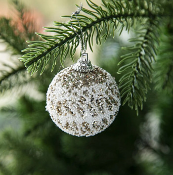 6 τμχ Χριστουγεννιάτικο μενταγιόν με πράσινη μπάλα αφρού χριστουγεννιάτικου δέντρου Διακοσμητικά χιονόμπαλα Κρεμαστά στολίδια Navidad Πρωτοχρονιάτικο Παράθυρο Διακόσμηση τοίχου