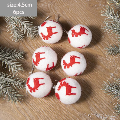 6 τμχ Χριστουγεννιάτικο μενταγιόν με πράσινη μπάλα αφρού χριστουγεννιάτικου δέντρου Διακοσμητικά χιονόμπαλα Κρεμαστά στολίδια Navidad Πρωτοχρονιάτικο Παράθυρο Διακόσμηση τοίχου