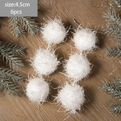 6 τμχ Χριστουγεννιάτικο μενταγιόν με πράσινη μπάλα αφρού χριστουγεννιάτικου δέντρου Διακοσμητικά χιονόμπαλα Κρεμαστά στολίδια Navidad Πρωτοχρονιάτικο Παράθυρο Διακόσμηση τοίχου