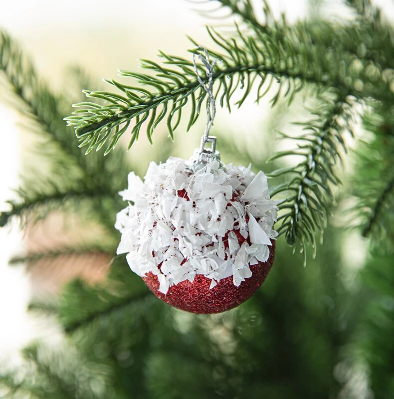 6 τμχ Χριστουγεννιάτικο μενταγιόν με πράσινη μπάλα αφρού χριστουγεννιάτικου δέντρου Διακοσμητικά χιονόμπαλα Κρεμαστά στολίδια Navidad Πρωτοχρονιάτικο Παράθυρο Διακόσμηση τοίχου