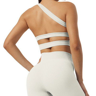 Bešavni sportski set Ženski dvodijelni 2PCS Crop Top grudnjak Tajice Odjeća za vježbanje Odjeća za fitness 2023. Odijelo za trčanje u teretani Ženska odjeća za jogu