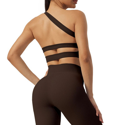 Bešavni sportski set Ženski dvodijelni 2PCS Crop Top grudnjak Tajice Odjeća za vježbanje Odjeća za fitness 2023. Odijelo za trčanje u teretani Ženska odjeća za jogu