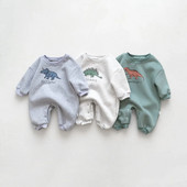 Winter Fleece Baby Dinosaur Romper για αγόρια Κορίτσια Φαρδιά φούτερ Casual Romper Βρεφικά ρούχα Νεογέννητα βαμβακερά φορμάκια One Piece