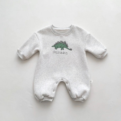 Winter Fleece Baby Dinosaur Romper για αγόρια Κορίτσια Φαρδιά φούτερ Casual Romper Βρεφικά ρούχα Νεογέννητα βαμβακερά φορμάκια One Piece