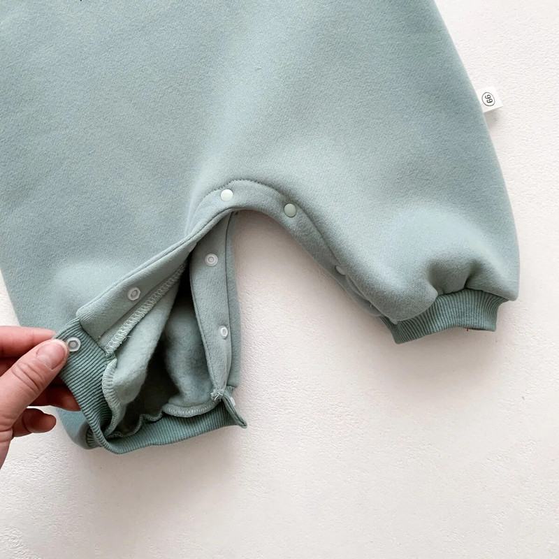 Winter Fleece Baby Dinosaur Romper για αγόρια Κορίτσια Φαρδιά φούτερ Casual Romper Βρεφικά ρούχα Νεογέννητα βαμβακερά φορμάκια One Piece