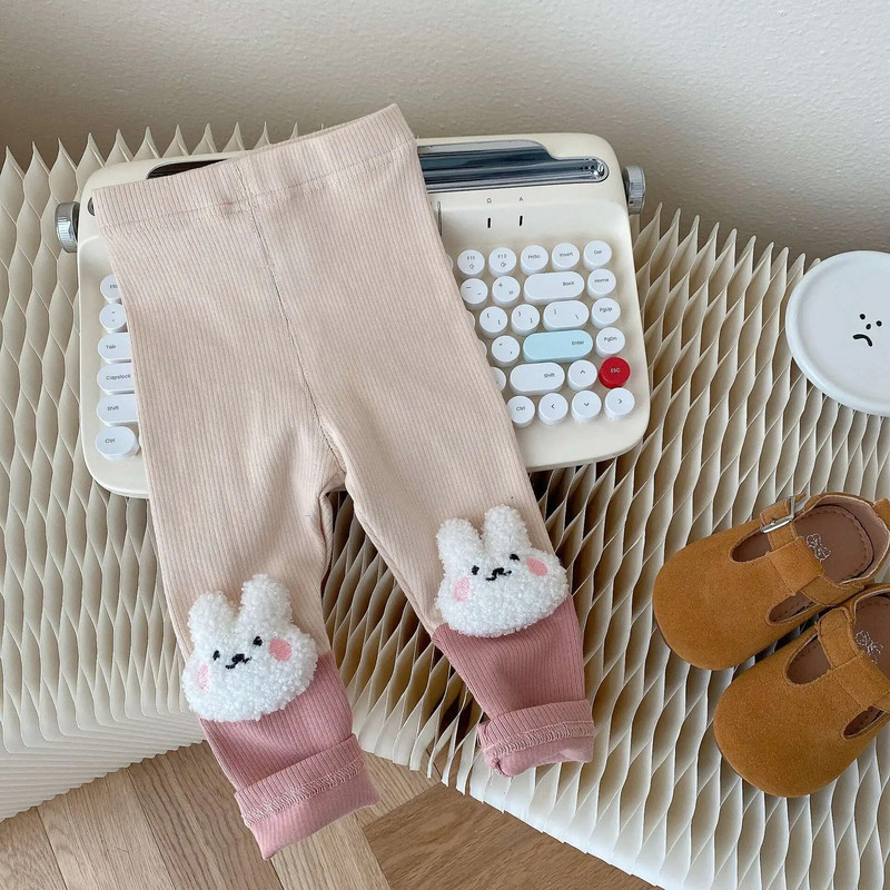 2023. aasta sügisene Korea beebitüdrukute säärised püksid vastsündinutele poistele laigulised säärised armsad multifilmid, väikelapsed, vabaaja püksid