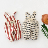 Βρεφικά βρεφικά φθινοπωρινά ρούχα Βαμβακερές φόρμες για μωρά αγόρια κοριτσάκια Bear ριγέ ολόσωμη φόρμα κορεατικού στυλ Μικρά κορίτσια Φαρδιά casual παντελόνια