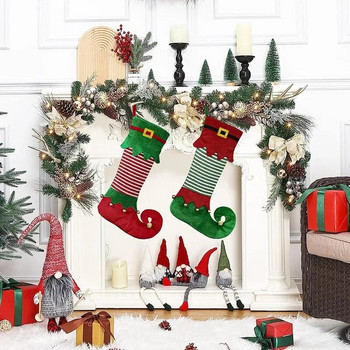 Голям размер Коледни чорапи Фея Чорапи Коледни коледни чорапи Подаръчна торбичка Висулка