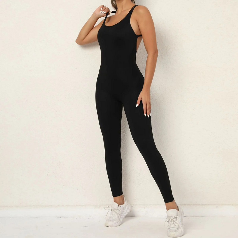 One Pieces Bodysuit seljata spordikostüüm joogakomplekt Fitness seljata džemprid Spordirõivad Jõusaal Jooksukoolitus Treening Sportlik ülikond