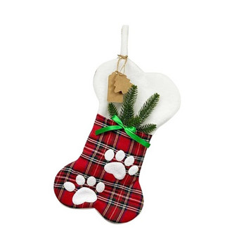 Празничен цветен коледен чорап Коледен висящ орнамент