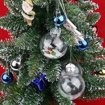 5 τμχ Διαφανής Χριστουγεννιάτικη Μπάλα Πλαστική Γεμιζόμενη Μπιχλιμπίδι Κρεμαστό στολίδι Χριστουγεννιάτικο Δέντρο Κρεμαστό Διακόσμηση σε κουτί χριστουγεννιάτικου δώρου