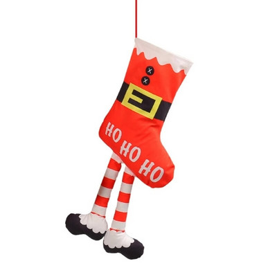 Χριστουγεννιάτικες κάλτσες μεγάλου μεγέθους Κάλτσες μακριά στολίδια ποδιών Δώρο τσάντα καραμέλας για τζάκια Διακόσμηση κρεμαστή δέντρο