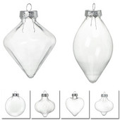 Novi prozirni plastični prazni kuglasti privjesci u više oblika za božićno drvce koje se mogu puniti Viseći ukrasi za vjenčanje Kreativne kutije za darove