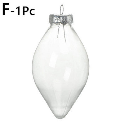 Novi prozirni plastični prazni kuglasti privjesci u više oblika za božićno drvce koje se mogu puniti Viseći ukrasi za vjenčanje Kreativne kutije za darove