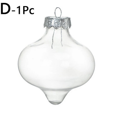 Novi prozirni plastični prazni kuglasti privjesci u više oblika za božićno drvce koje se mogu puniti Viseći ukrasi za vjenčanje Kreativne kutije za darove