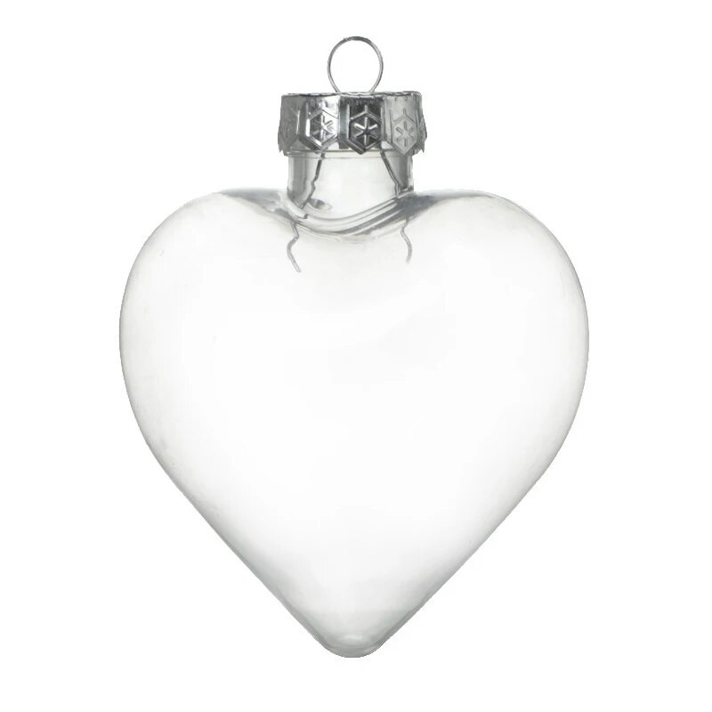Novi prozirni plastični prazni kuglasti privjesci u više oblika za božićno drvce koje se mogu puniti Viseći ukrasi za vjenčanje Kreativne kutije za darove