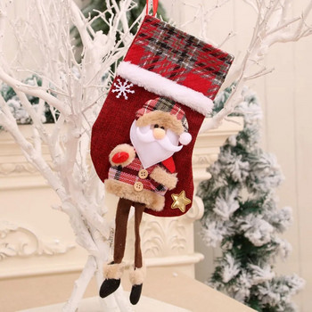 Μεγάλες χριστουγεννιάτικες κάλτσες Άγιος Βασίλης με καραμέλα από άλκες Διακοσμήσεις Χριστουγεννιάτικου δέντρου Κρεμαστό μενταγιόν 2024 Πρωτοχρονιάτικο Χριστουγεννιάτικο Στολίδι Τσάντα δώρου
