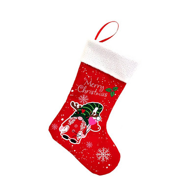 Božićne čarape, Rudolphova velika božićna čarapa od 14 inča, viseći ukras za kamin, božićno drvce, božićni blagdanski ukrasi