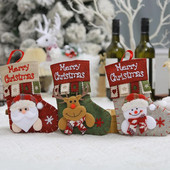 Božićne čarape Čarape Djed Snjegović Viseći ukrasi za božićno drvce Božićni dekor za dom Nova godina Navidad Vrećice za poklone od slatkiša