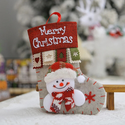 Božićne čarape Čarape Djed Snjegović Viseći ukrasi za božićno drvce Božićni dekor za dom Nova godina Navidad Vrećice za poklone od slatkiša