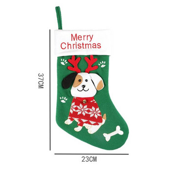 Весели коледни чорапи Коледна елха Орнаменти Чанта Коледен подарък Торба за бонбони Сладки тъкани с множество стилове