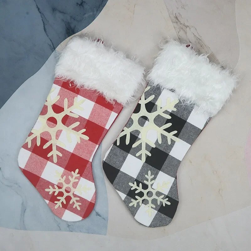 Božićne čarape Vrećica za poklone Snježne čarape Viseće božićne čarape Vrećica za poklone Potrepštine za božićno drvce