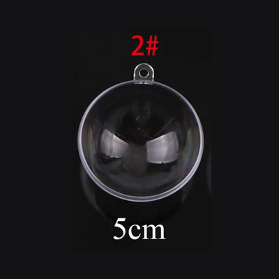 10 σετ Άδεια στολίδια για χριστουγεννιάτικο δέντρο κρεμασμένα στρογγυλή μπάλα Διαφανές ανοιχτό πλαστικό διαφανές στολίδι Παιδικά DIY πάρτι προμήθειες